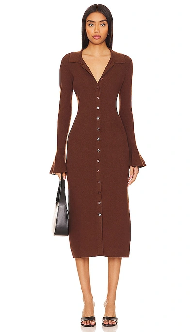 Paige Kleid Sundara In Chocolate Brown