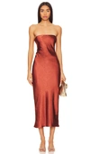 MORE TO COME EMMA STRAPLESS MAXI DRESS