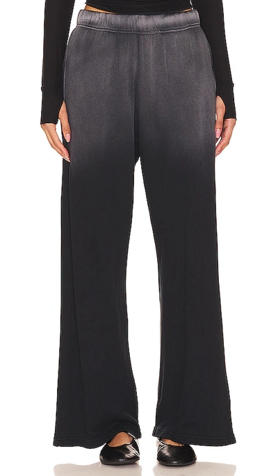 Michael Lauren Mabel Ombre Wide Leg Trouser In Black