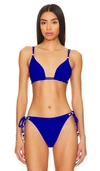 Faithfull The Brand El Bajio Bikini Top In Cobalt