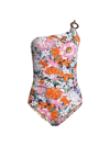 CHANGE OF SCENERY WOMEN'S KARA FLORAL ONE-SHOULDER RING ONE-PIECE SWIMSUIT
