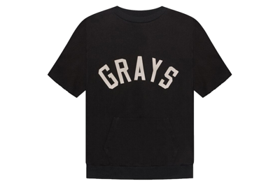Pre-owned Fear Of God Grays 3/4 Sleeve Sweatshirt Black