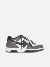 Off-white Out Of Office Leather Sneakers In Dark Grey,black