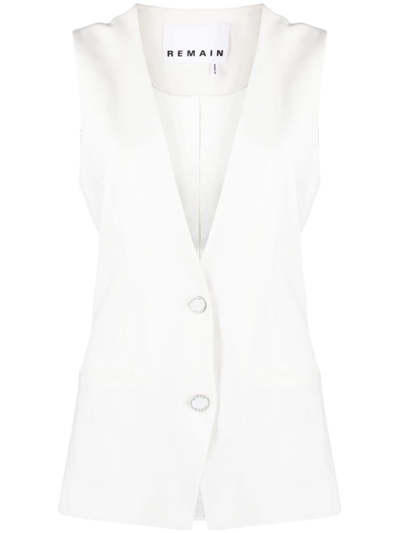 Remain Birger Christensen Suiting Waistcoat In White