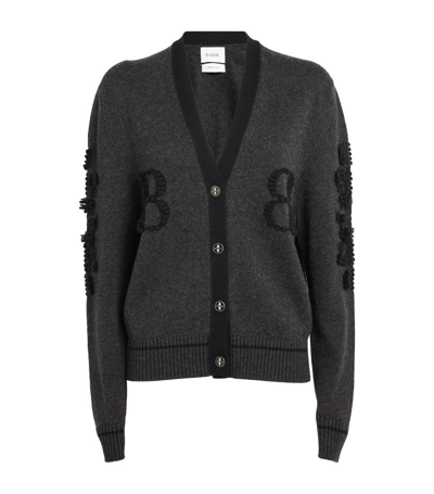 Barrie Cashmere Thistle League Cardigan In Black