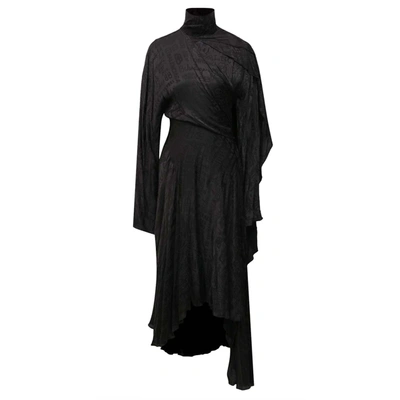 Balenciaga Silk Dress In Black