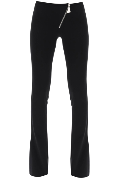 ATTICO BOOTCUT PANTS WITH SLANTED ZIPPER