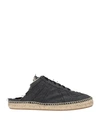 Maison Margiela Man Espadrilles Steel Grey Size 13 Textile Fibers In Grey