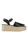 Tod's Leather Platform Sandal In Black