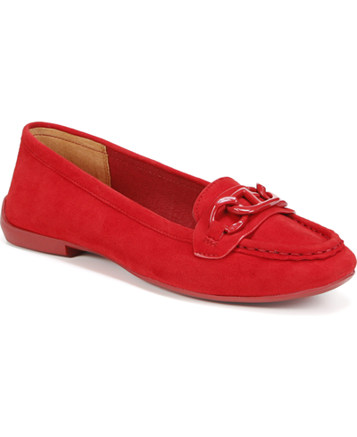 Franco Sarto Farah Loafers In Cherry Red Suede