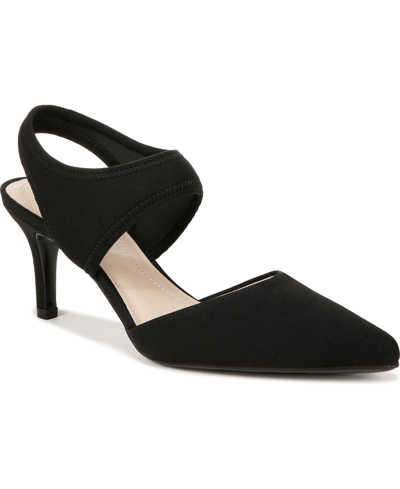 Lifestride Sindie Slingbacks In Black Fabric