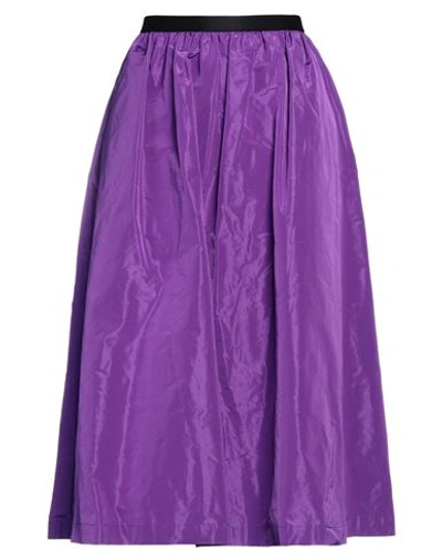 Jucca Woman Midi Skirt Purple Size 6 Polyester