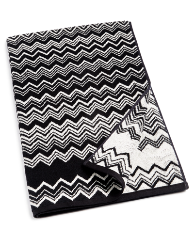 Missoni Keith Cotton Bath Towel, 27" X 45" In Nero,bianco Multicolor