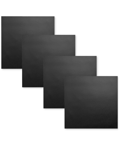 Villeroy & Boch Manufacture Rock Square Faux Leather Placemats, Set Of 4 In Black