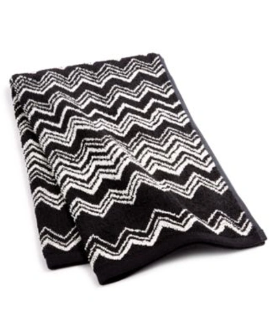 Missoni Keith Cotton Bath Towels In Nero,bianco Multicolor