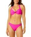 Salt + Cove Salt Cove Juniors Push Up Bikini Top Strappy Hipster Bottoms Created For Macys In Pink
