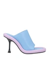 Jw Anderson Woman Sandals Sky Blue Size 10 Calfskin