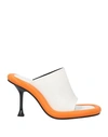 Jw Anderson Bumper-tube Leather Mules In White