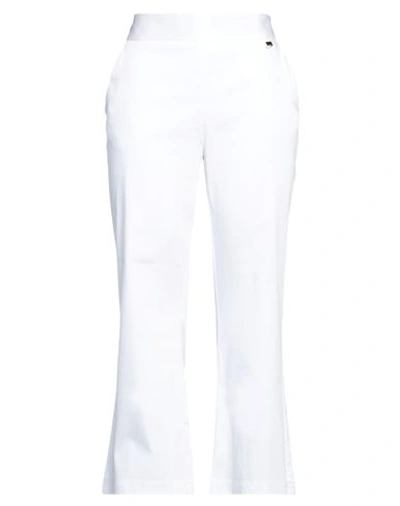 Luckylu  Milano Luckylu Milano Woman Pants White Size 8 Cotton, Elastane