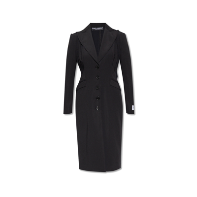 Dolce & Gabbana Long Coat In Black