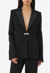 CHLOÉ ARROW-BROOCH WOOL BLAZER