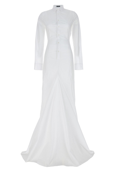 Ann Demeulemeester Che Factory Dress In White