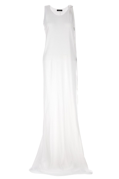 Ann Demeulemeester Woman Long Dress White Size Xl Cotton