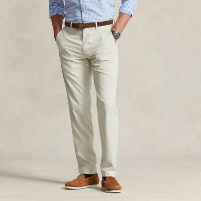 Ralph Lauren Tailored Fit Performance Twill Pant In Basic Sand