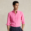 Ralph Lauren Custom Fit Garment-dyed Linen Shirt In Resort Rose