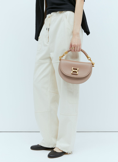 Chloé Marcie Chain Flap Bag In Pink
