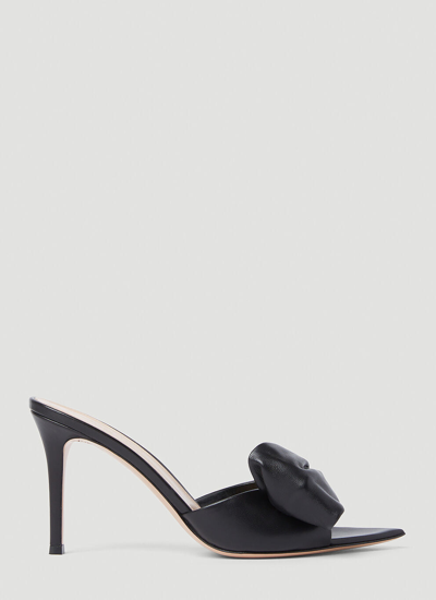 Gianvito Rossi Bow High Heel Mules In Black