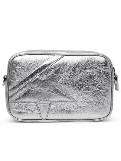 Golden Goose Woman Silver Leather Mini Star Bag
