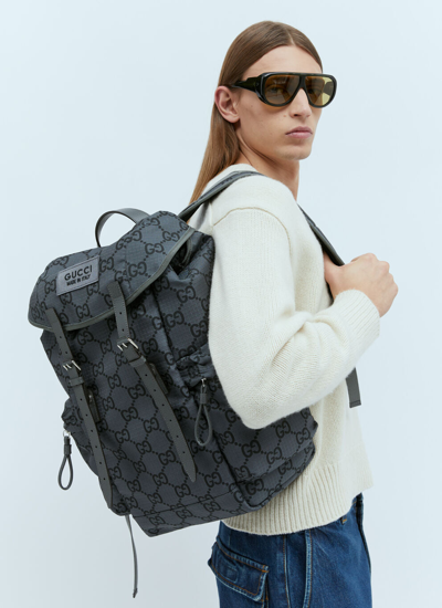 Gucci Ophidia Gg Medium Backpack In Black