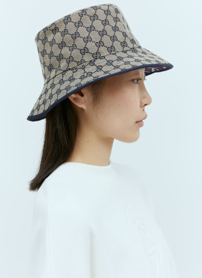 Gucci Women Gg Bucket Hat In Gray