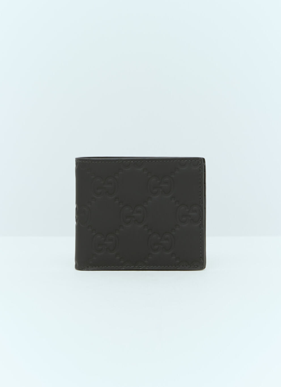 Gucci Women Gg Rubber Effect-bi-fold Wallet In Black