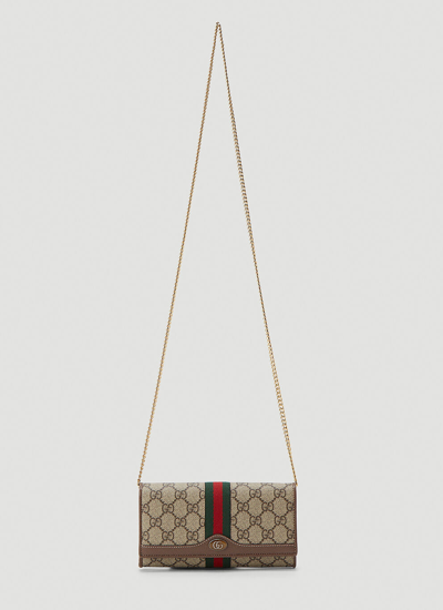 Gucci Women Ophidia Wallet Bag In Brown