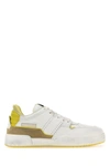 Isabel Marant White Yellow Classic Stadium Sneakers In Multicolor