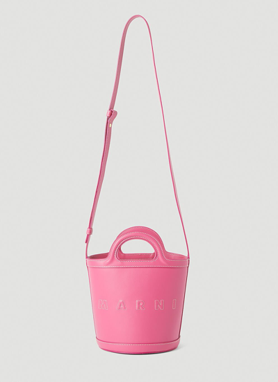 Marni Mini Bucket Shoulder Bag In Pink