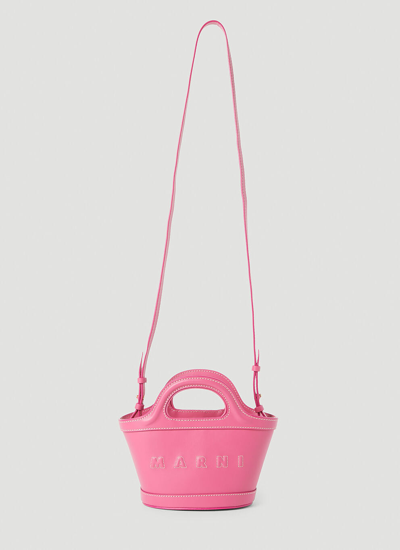 Marni Women Tropicalia Micro Shoulder Bag In Pink