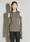 RICK OWENS RICK OWENS WOMEN CAPE SLEEVE KNIT SWEATER