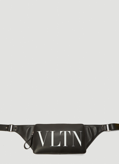 Valentino Garavani Valentino Men Vltn Leather Belt Bag In Black