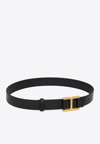 Chloé C-logo Leather Belt In Black