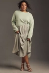 By Anthropologie The Gemini Twofer Sweater + Dress Set In Green