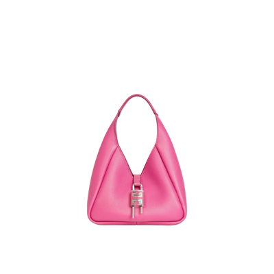 Givenchy G-hobo Mini Leather Bag In Neon Pink