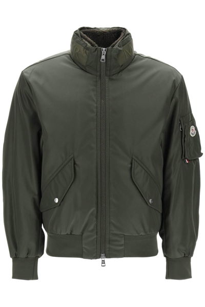 Moncler Khaki Timur Bomber Jacket & Down Vest Set In 814 Olive Green