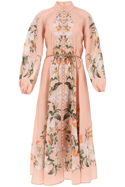 Zimmermann Dresses In Pink Palm