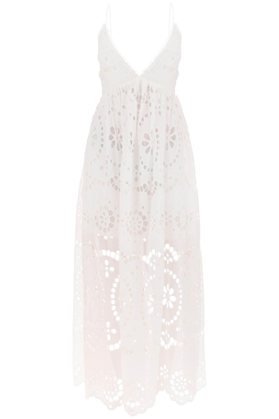 Zimmermann Linen Embroidered Lexi Dress In Multi