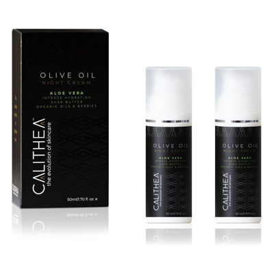 Calithea Skincare Olive Oil Night Cream With Aloe Vera & Shea Butter: 97% Natural Content