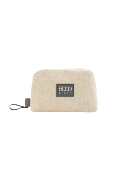 8000kicks Accessory & Tech Pouch In Beige Hemp