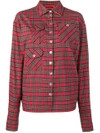 RONALD VAN DER KEMP RONALD VAN DER KEMP MULTI-POCKET CHECKED SHIRT - RED,54812243638